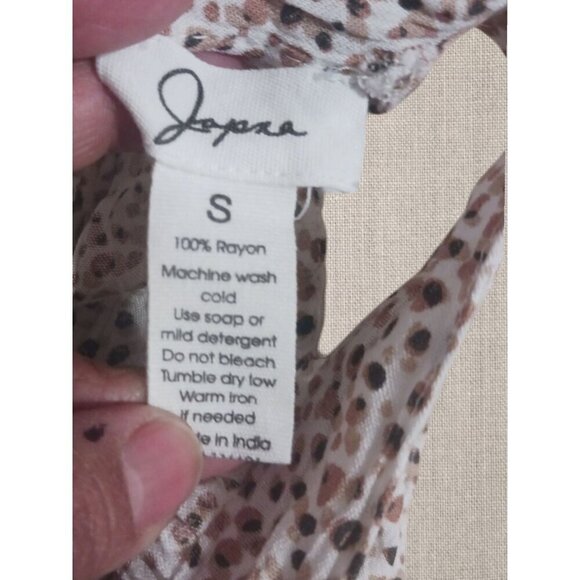 Japna Womens Sleeveless Tiered Leopard Print Blouse Size Small - Picture 5 of 6